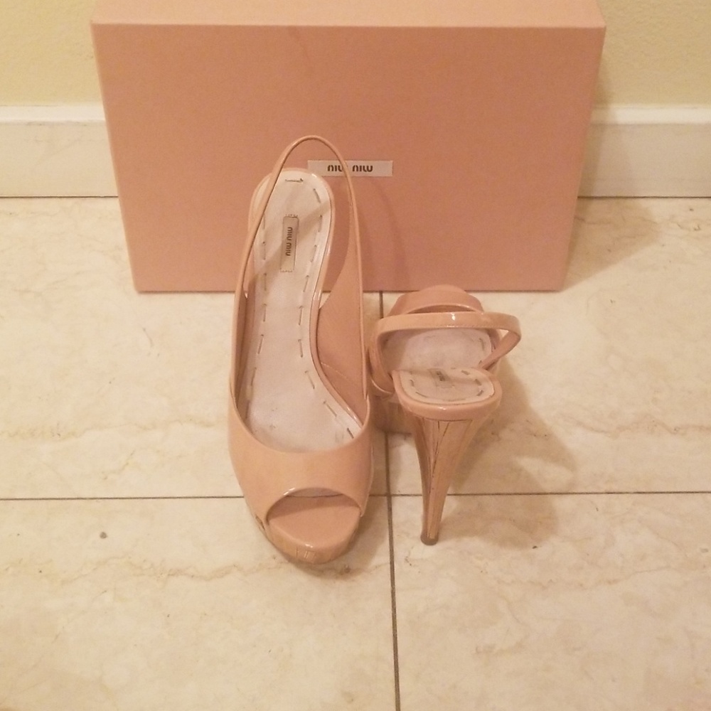 Miu Miu Bamboo Heels Nude Color